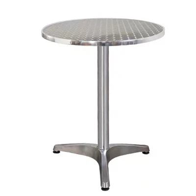 Tabl Coffi Bwyta Awyr Agored Alwminiwm Antique Round Metal